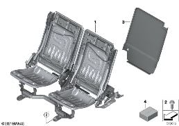 SEAT, REAR, SEAT FRAME, 3RD ROW diagram for BMW X5 G05 30dX