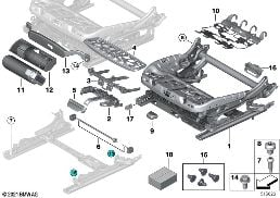 SEAT, FRONT, SEAT FRAME diagram for BMW X5 G05 30dX