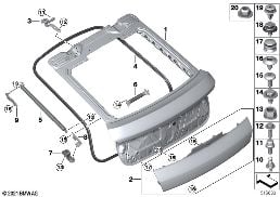 TRUNK LID diagram for BMW X6 M F96 X6 M
