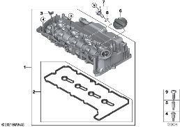 シリンダー ヘッド カバー diagram for BMW X2 U10 20dX