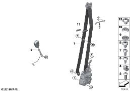 SAFETY BELT FRONT diagram for BMW X4 M F98 X4 M