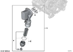 オイル供給のオイル フィルター diagram for BMW X2 U10 20dX