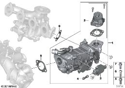 排気ガス/有害物質削減装置 - 冷却装置 diagram for BMW X2 U10 20dX