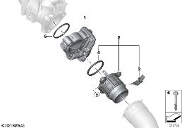 THROTTLE HOUSING ASSY diagram for BMW X2 U10 18d