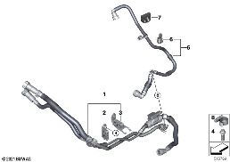 FUEL PIPES / MOUNTING PARTS diagram for BMW X2 U10 18d