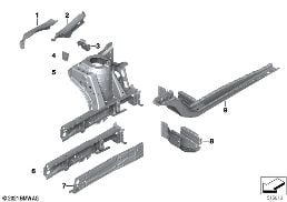 WHEELHOUSE/ENGINE SUPPORT diagram for BMW 2 Series F45 Active Tourer LCI 225i