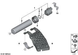 FUEL STRAINER WITH HEATING diagram for BMW X5 E70 LCI 30dX