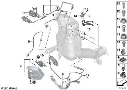 DIESEL PART.FILTER SENS./MOUNTING PARTS diagram for BMW X2 U10 18d