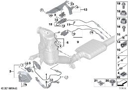 EXHAUST-GAS SENSORS / SENSOR FOR NOX diagram for BMW X2 U10 18d