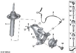 F ストラット/ピボット B/G/ホィール B/G diagram for BMW 2 Series U06 Active Tourer 223i