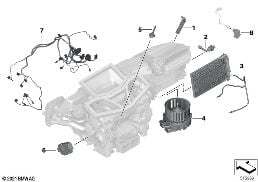 Piéces électriques de climatiseur diagram for BMW Rolls-Royce Cullinan RR31 Cullinan