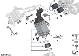 CHARGE-AIR COOLER diagram for BMW X6 M F86 X6 M