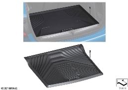 FITTED LUGGAGE COMPARTMENT MAT diagram for BMW 2 Series F44 Gran Coupé M235iX