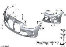 M TRIM, FRONT diagram for BMW 3 Series G80 M3 M3 Competition