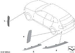 反光器 diagram for BMW X3 G01 LCI 30eX