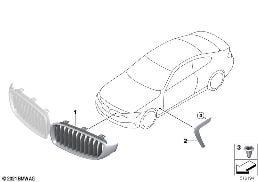 EXTERIOR TRIM / GRILL diagram for BMW 4 Series F33 440iX