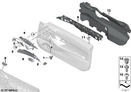 Piezas adosadas revestim. puerta diagram for BMW 4 Series G23 Convertible M440iX