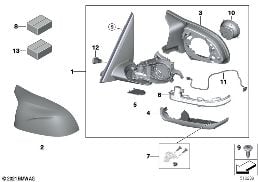 Ytterspegel diagram for BMW X4 G02 LCI M40iX