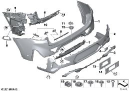 Облицовка M Зд diagram for BMW X4 G02 LCI 20dX