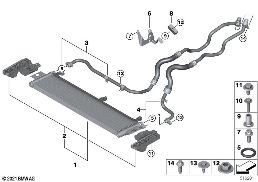 ENGINE OIL COOLER/OIL COOLER LINE diagram for BMW 4 Series G26 Gran Coupé M440iX