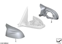RETROFIT, M OUTSIDE MIRROR diagram for BMW X7 G07 40dX