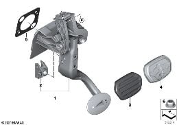 PEDAL ASSEMBLY, AUTOMATIC TRANSMISSION diagram for BMW 2 Series F74 Gran Coupé M235 xDrive