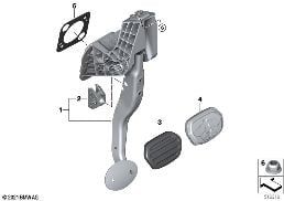 PEDAL ASSEMBLY, AUTOMATIC TRANSMISSION diagram for BMW X2 U10 20dX