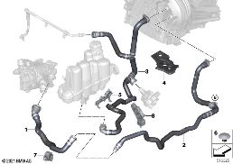 COOLING WATER HOSES diagram for BMW X2 U10 25i