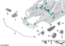 ELECTRIC PARTS AIRBAG diagram for BMW 5 Series G30 518d