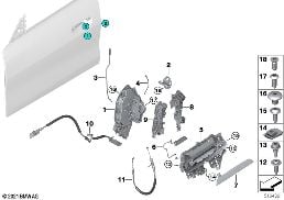Système de fermeture porte avant diagram for BMW 4 Series G26 Gran Coupé LCI 430dX