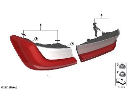 REAR LIGHT diagram for BMW 3 Series G20 Sedan LCI 320d