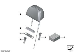 SEAT, FRONT, HEAD RESTRAINT diagram for BMW X5 G05 30dX