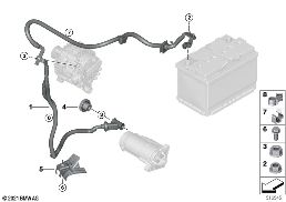 WIRE, START MOT - ALTERNATOR - BATTERY