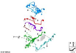 Kabelboom motor diagram for BMW X1 U11 18i