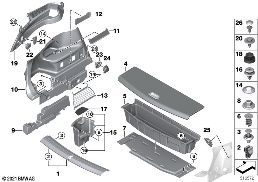 Výplň zavaz.prostor diagram for BMW 2 Series F46 Gran Tourer LCI 216d