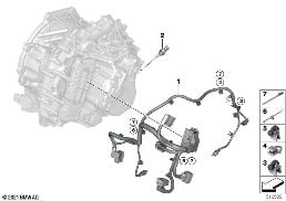 Fascio di cavi / sensore temp.7DCT300TUE diagram for BMW X1L U12 X1 20Li