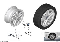 BMW LA WHEEL DOUBLE SPOKE 186 - 16