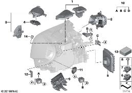 SINGLE PARTS, HEADLIGHT LED diagram for BMW X2 F39 20dX