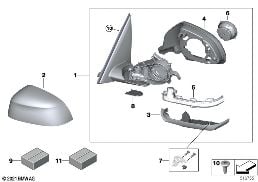 OUTSIDE MIRROR diagram for BMW X3 G08 28iX