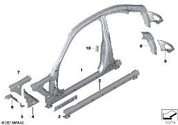 SIDE FRAME SECTION, CENTER