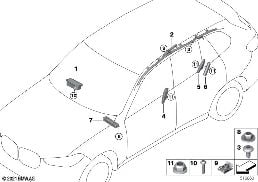 AIRBAG diagram for BMW X5 G05 M50dX