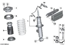STRUT, REAR / VDC / CONTROL MODULE diagram for BMW X3 G01 30iX