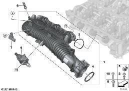 Impianto d'aspirazione diagram for BMW X1L U12 X1 20Li