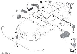 ELECTRIC PARTS AIRBAG diagram for BMW 3 Series G21 Touring LCI 320dX