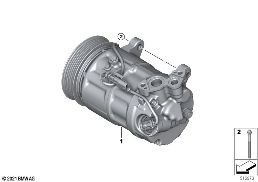 AIR CONDITIONING COMPRESSOR diagram for BMW X2 U10 18d