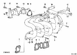 Dispositif d'admission diagram for BMW 5 Series E34 520i