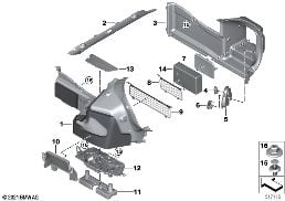 Revestimiento fondo de la maleta lateral diagram for BMW 4 Series G23 Convertible M440iX