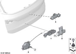TAILGATE CLOSING SYSTEM diagram for BMW 2 Series U06 Active Tourer 220d