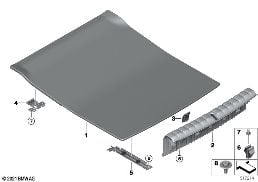 Revêtement de plancher e coffre AR diagram for BMW 4 Series G26 Gran Coupé LCI 430dX
