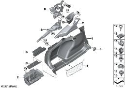 REVETEMENT DE COFFRE A BAGAGES gauche diagram for BMW 4 Series G26 Gran Coupé LCI 430dX